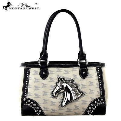 Montana West Horse Collection Handbag ~ Beige