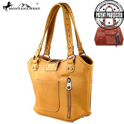 Montana West Tooling Concealed Handgun Collection Handbag ~ Side