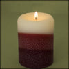 Armadilla Wax Works Vanilla Sandalwood 3 x 4 Inch Fragrance Layer Pillar Candle