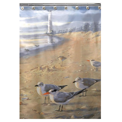 Hautman Brothers At The Beach Shower Curtain by Creative Bath
