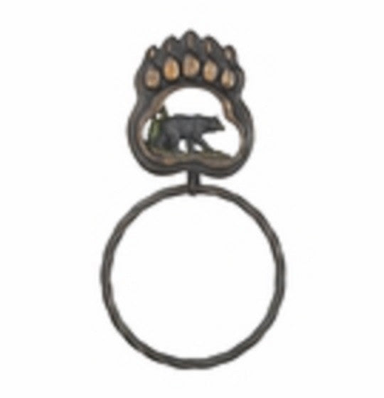 Black Bear Paw Towel Ring