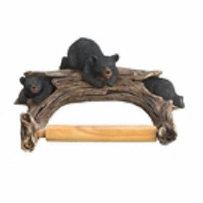 Black Bear Toilet Paper Holder