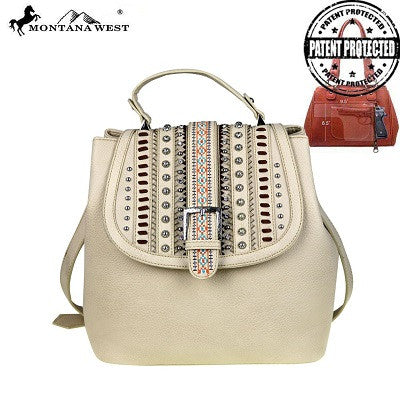 Montana West Belt Buckle Collection Concealed Handgun Satchel ~ Beige