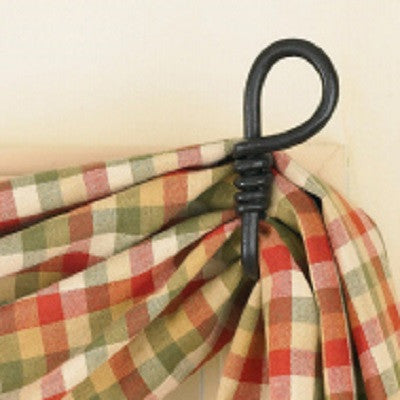 Forged Loop Curtain Hooks ~ Pair