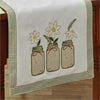 Daisy Mason Jar 54 Inch Table Runner
