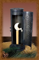 Punched Tin Candlestick Lamp