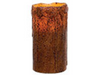 Battery Operated Grungy 6 Inch Remote Control Pillar Candle