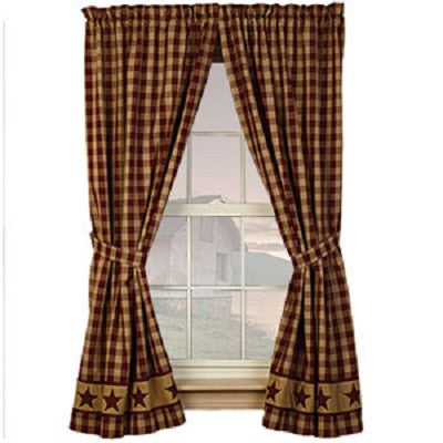 Cranberry Country Star Panels ~ 63"