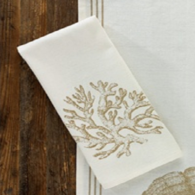 Coral Printed Dish Towel