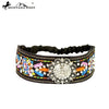 Montana West Embroidered Collection Headband ~ Silver Rhinestone Concho