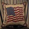 Ol' Glory Burlap Pillow ~ 16 Inches
