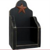 Primitive Black Wooden Jar Candle Holder