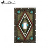 Montana West Tooled Leather-Like Aztec Design Single Switch Plate Cover