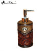 Lonestar Tooled Leather Resin Soap/Lotion Dispenser