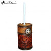 Montana West Lonestar Floral Tooled Resin Toilet Brush Holder