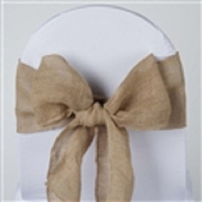 Rustic Burlap Chair Bows