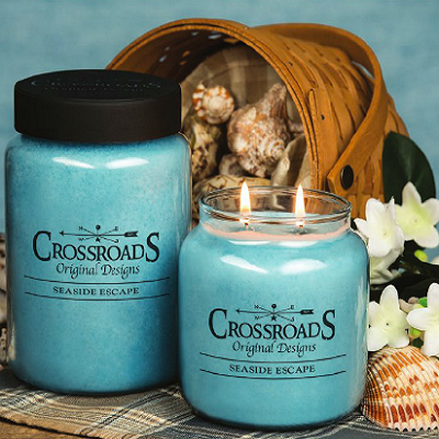 Crossroads Original Designs Seaside Escape Scented Jar Candles