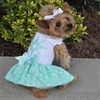 Turquoise Crystal Dress w/ Leash & D-Ring