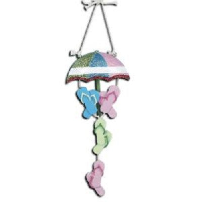 Kurt S. Adler 4 Flip Flops & Umbrella Ornament