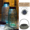 Hanging Solar Mason Jar Lid Light with Barn Roof Finished Lid