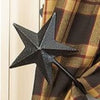 Black Metal Star Curtain Tie Backs ~ Pair