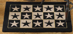 Black Star Farm House Hooked Rug