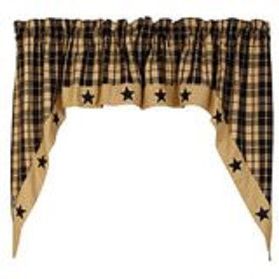 Black Star Swag Valance