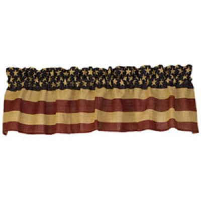 Burlap Flag Valance