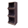 Distressed Black Wood Vertical Bin