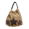 Farmhouse Star Burlap Tote