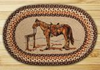 Hitched Horse Oval Shaped Rug