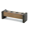 Distressed Wooden Block Votive Holder