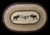 Moose Design Oval Rug