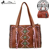 Montana West Concho Collection Concealed Handgun Tote ~ Geometric Studs & Tassels