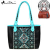Montana West Aztec Collection Concealed Handgun Wide Tote ~ Black