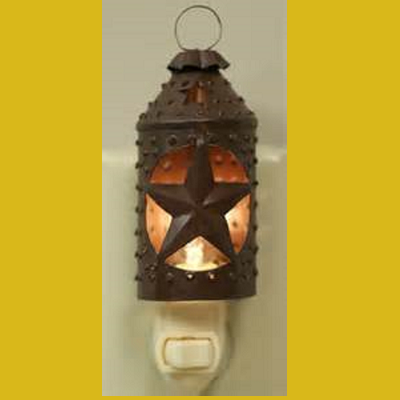 Rustic Star Lantern Night Light