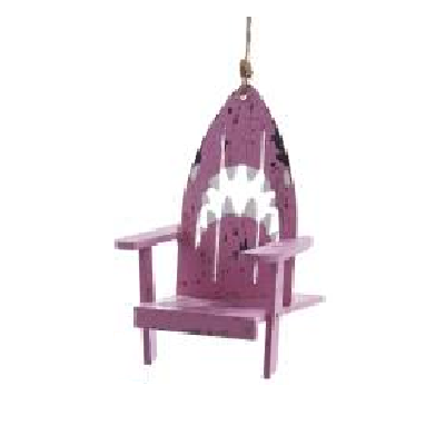 Kurt S. Adler Pink Shark Teeth Beach Chair Ornament