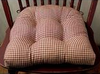 Burgundy Check Chair Pad