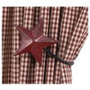 Red Metal Star Curtain Tie Backs ~ Pair