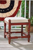 Red Stool With Canvas Top
