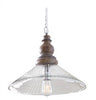 Ribbed Glass Pendant Lamp