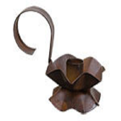 Rusty Flower Candlestick Holder