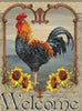 Welcome Rooster Garden Flag