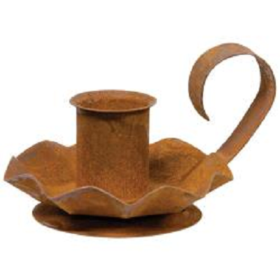 Rusty Flower Taper Holder