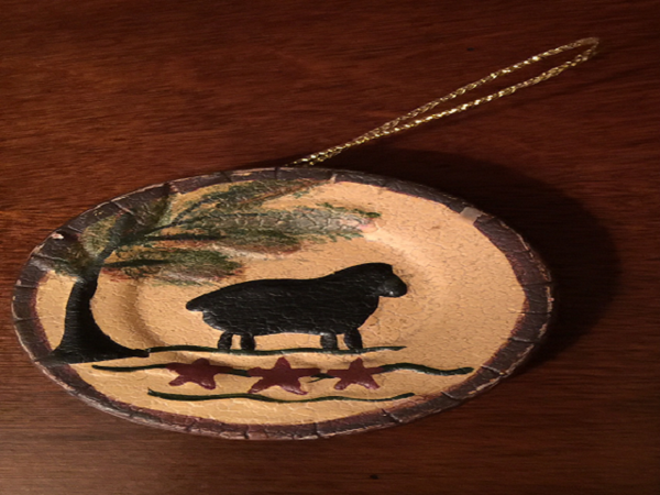 Sheep Plate Ornament