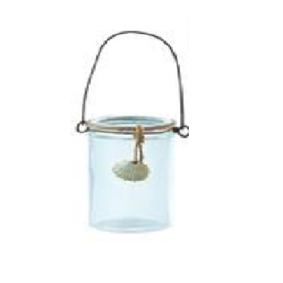 Kurt S. Adler Small Glass Mason Jar With Shell Ornament