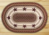 Oval Shaped Star Design Rug