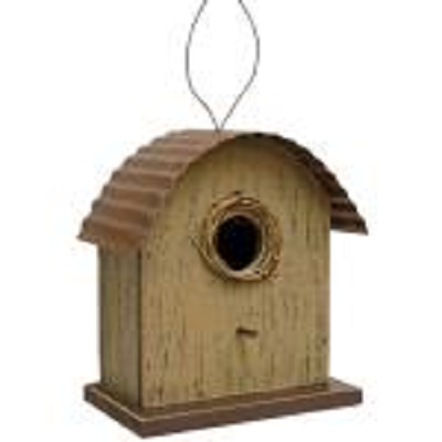 Tan Birdhouse Ornament