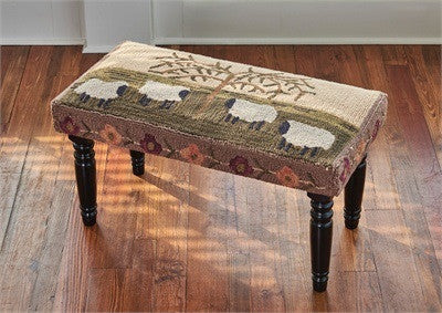 Willow & Sheep Hooked Bench