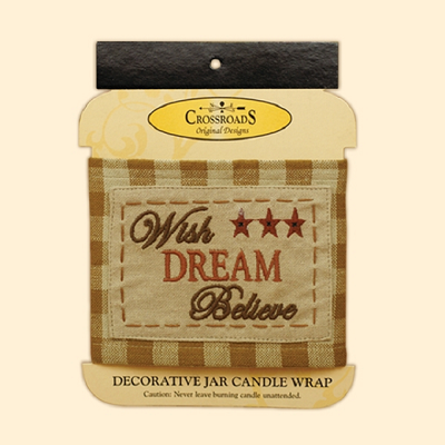 Wish Dream Believe Jar Candle Wrap